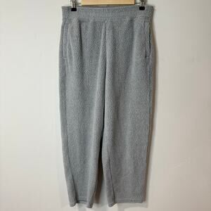 Patagonia Women's Shearling Crops Pants Salt Grey Medium Cozy Athleisure